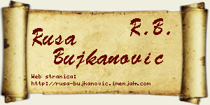 Rusa Bujkanović vizit kartica
